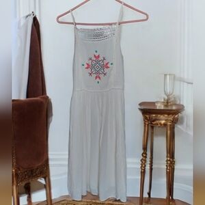Mudd White Boho White Gauzey Dress Juniors sz Small